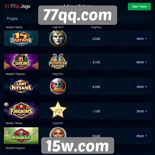 Comparativo de jogos populares no 77qq.com